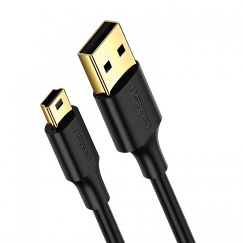 Переходник UGREEN US132 USB 2.0 A Male to Mini 5 Pin Male Cable 1 м (черный) (UGR-10355)