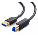 Кабель UGREEN US210 USB 3.0 AM — BM для принтера 2 м (чёрный) (UGR-10372)