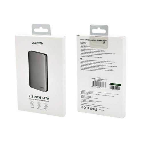Зовнішня кишеня для накопичувача UGREEN 2.5-Inch SATA External Hard Drive Enclosure