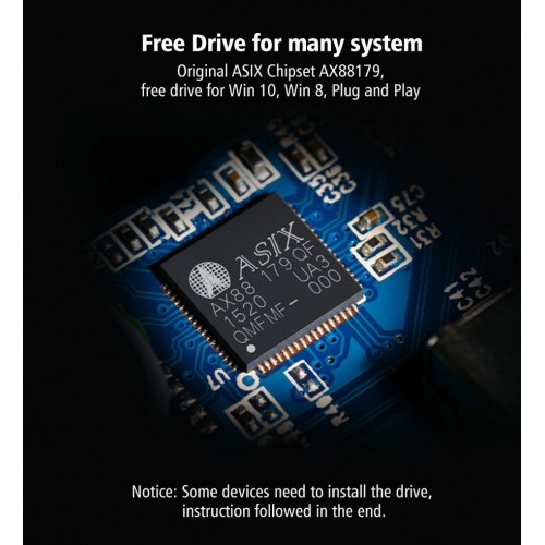 Адаптер UGREEN USB 3.0 Gigabit Ethernet Adapter (Black)