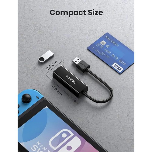 Адаптер UGREEN USB 3.0 Gigabit Ethernet Adapter (Black)