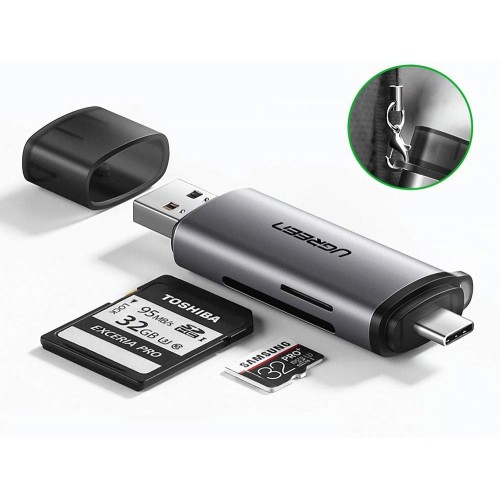 Кардридер UGREEN CM185 USB-C/USB-A Card Reader (UGR-50706)