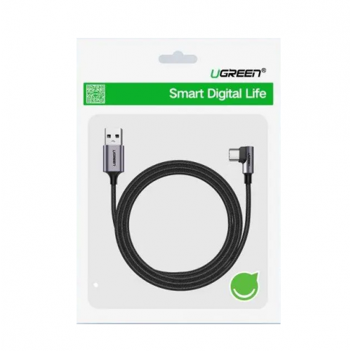 Кабель UGREEN US284 Angled USB-C Male To USB2.0 A Male 3A Data Cable(90°Angle) 0,,5m