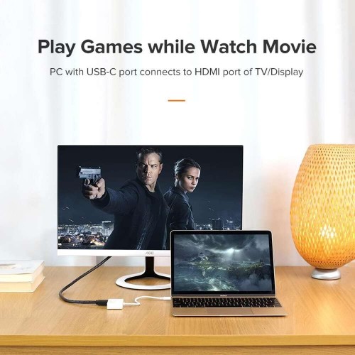 USB-хаб UGREEN USB Type C to HDMI + VGA Converter (White)