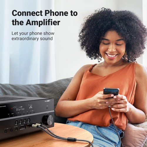 Аудиокабель UGREEN 3,5 мм TRS — двойной 6,35 мм TS, 1 м (серый)