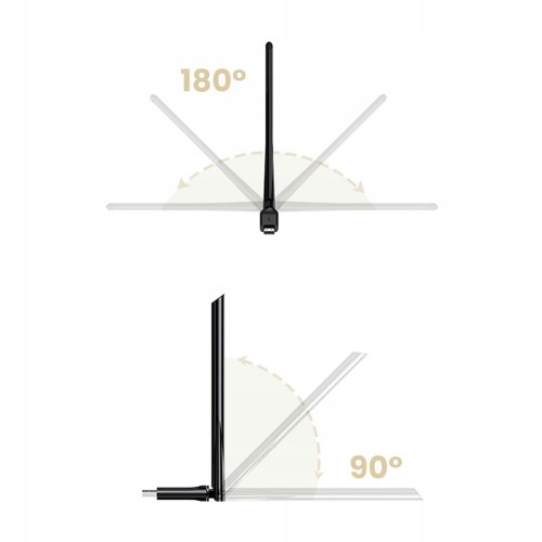 WI-FI-адаптер UGREEN CM496 AC650 High-Gain Dual Band Wireless USB Adapter(UGR-90339)