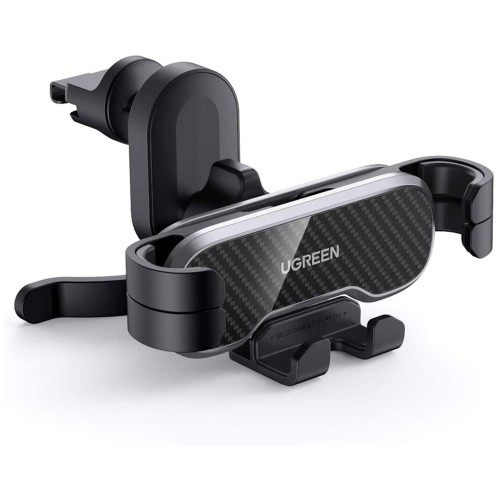 Автотримач для телефона UGREEN LP228 Gravity Drive Air Vent Car Mount Phone Holder With Arc-Shaped mounting clip Black
