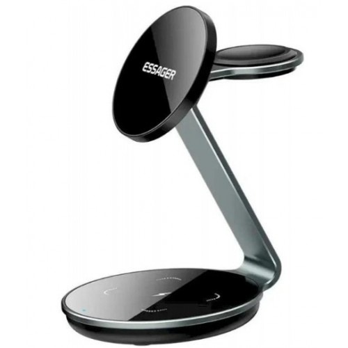 Беспроводное мультизарядное устройство ESSAGER Hongyan 15W 3 IN 1 black