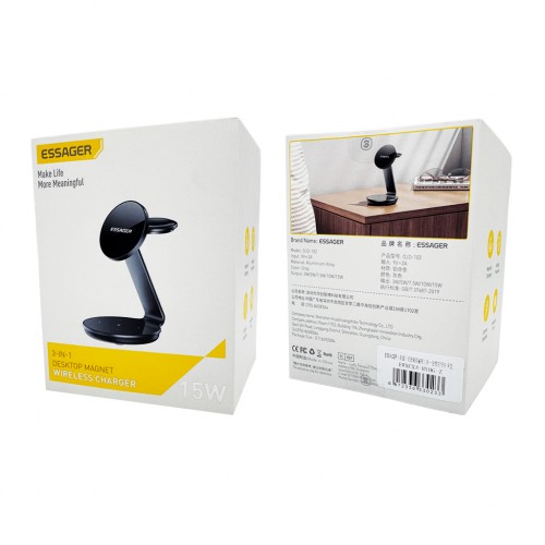 Беспроводное мультизарядное устройство ESSAGER Hongyan 15W 3 IN 1 black