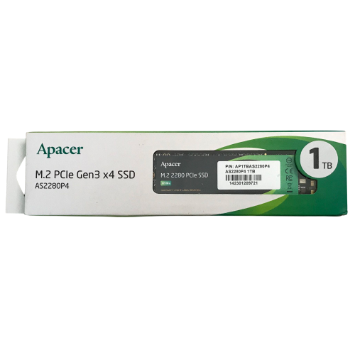 Накопичувач SSD M.2 Apacer AS2280P4 1TB 2280 PCIe 3.0x4 NVMe 3D TLC Read/Write: 3000/2000 MB/sec