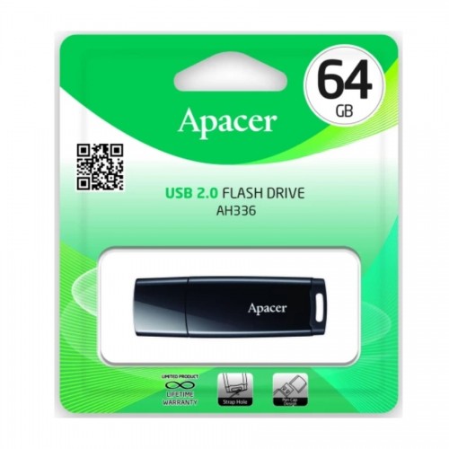 Флеш-накопичувач Apacer USB 2.0 AH336 64Gb Black