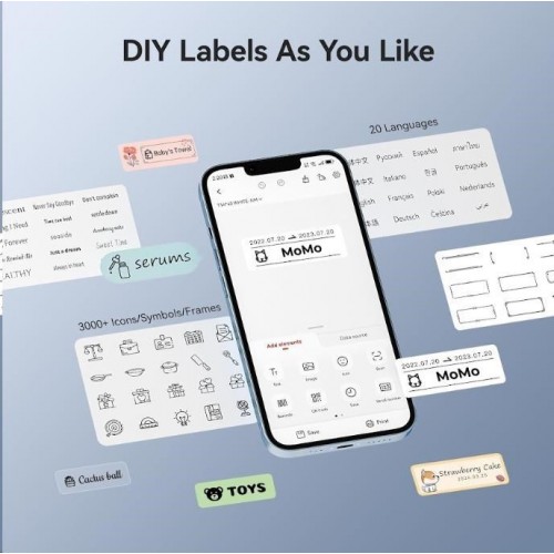 Термопринтер для друку наклейок NIIMBOT D11_H Blue