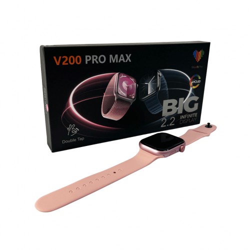 Смарт-годинник BIG V200 Pro Max 44mm. 220 mAh. IP65 Pink