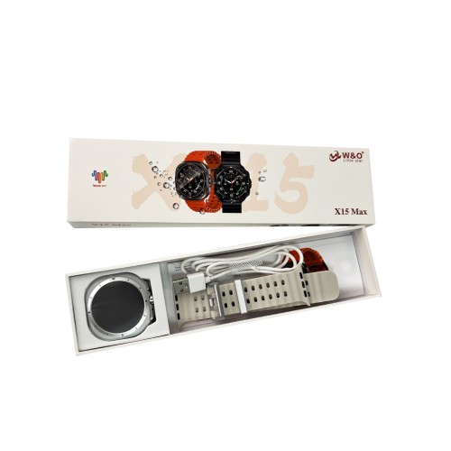 Смарт-годинник W&O X15 Max 38mm. 330 mAh. Amoled+IP67 White