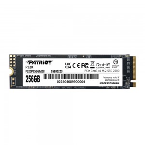 SSD-накопитель M.2 Patriot P320 256GB NVMe 2280 Gen3.0 x4 3D TLC