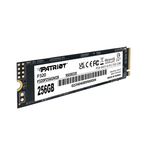 SSD-накопитель M.2 Patriot P320 256GB NVMe 2280 Gen3.0 x4 3D TLC