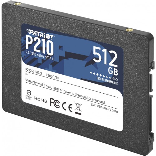 Накопичувач SSD Patriot P210 512GB 2.5" 7mm SATAIII 3D QLC