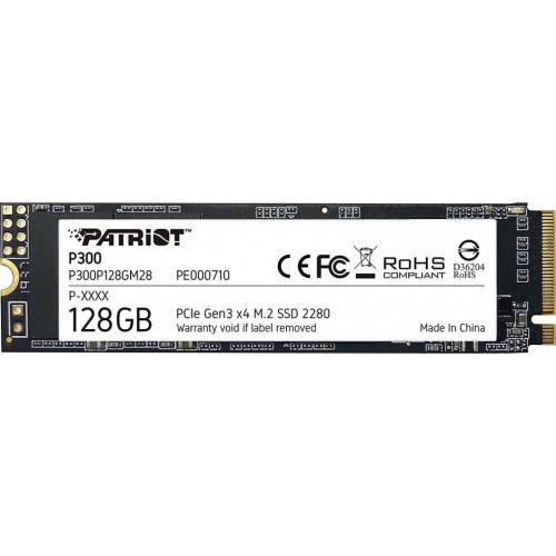 Накопичувач SSD M.2 Patriot P300 128GB NVMe 2280 PCIe 3.0 3D TLC