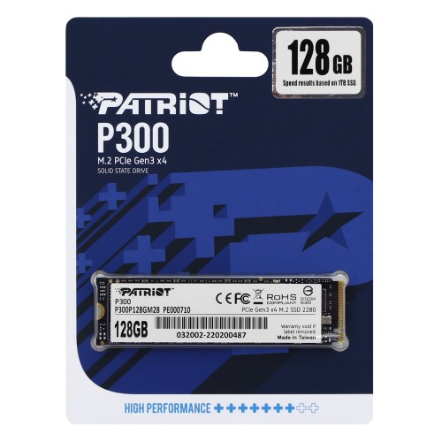 Накопичувач SSD M.2 Patriot P300 128GB NVMe 2280 PCIe 3.0 3D TLC