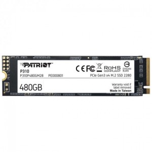 Накопичувач SSD M.2 Patriot P310 480GB NVMe 2280 PCIe 3.0x4 3D NAND TLC
