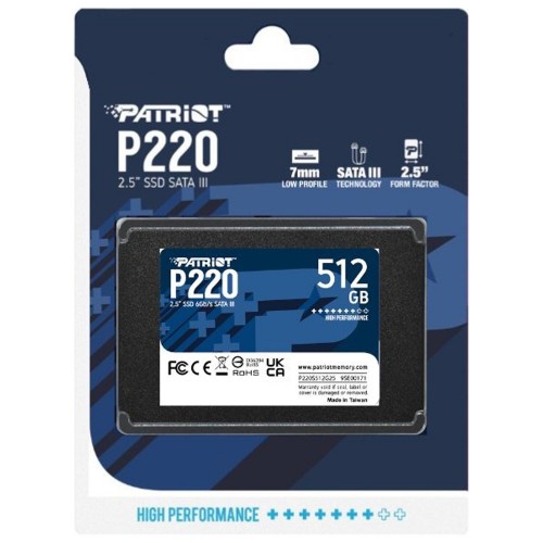 Накопичувач SSD Patriot P220 512GB 2.5" 7mm SATAIII