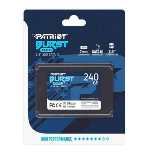 Накопичувач SSD Patriot Burst Elite 240GB 2.5" 7mm SATAIII TLC 3D