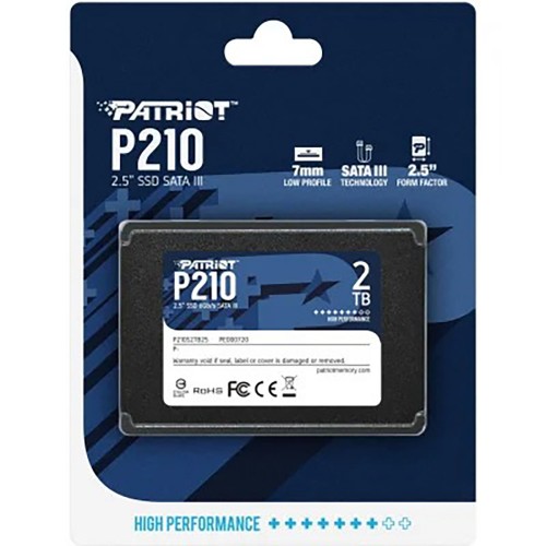 Накопичувач SSD Patriot P210 2TB 2.5" 7mm SATAIII 3D QLC