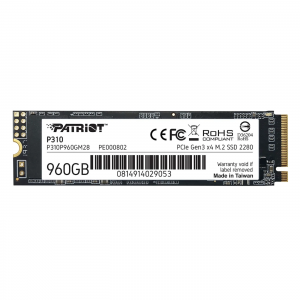 Накопичувач SSD M.2 Patriot P310 960GB NVMe 2280 PCIe 3.0x4 3D NAND TLC