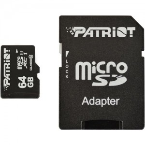 Карта пам'яті microSDXC (UHS-1) Patriot LX Series 64Gb class 10 (adapter SD)