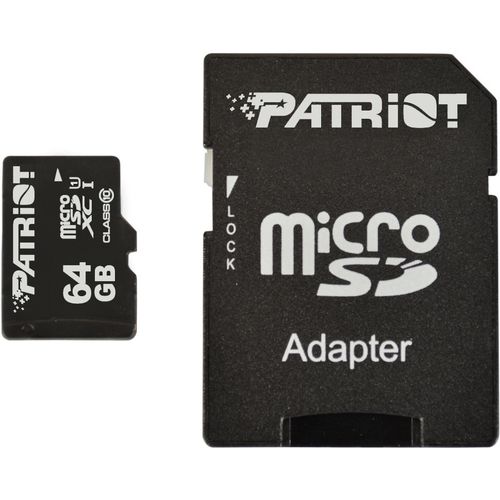 Карта пам'яті microSDXC (UHS-1) Patriot LX Series 64Gb class 10 (adapter SD)