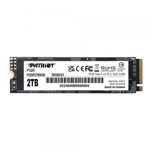 Накопитель SSD M.2 Patriot P320 2TB NVMe 2280 Gen3.0 x4 3D TLC