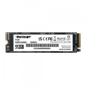 Накопичувач SSD M.2 Patriot P320 512GB NVMe 2280 Gen3.0 x4 3D TLC