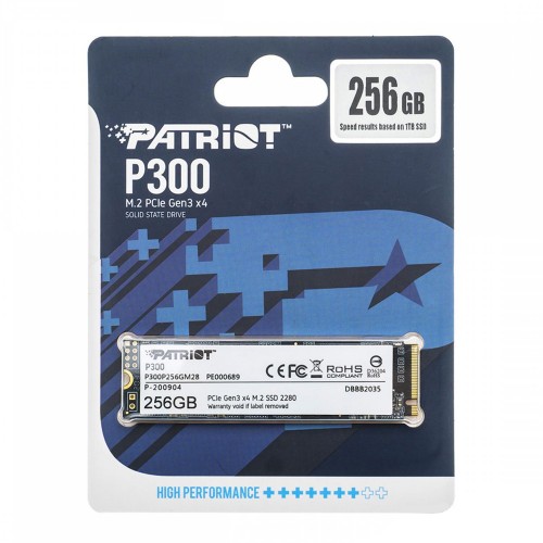 Накопичувач SSD M.2 Patriot P300 256GB NVMe 2280 PCIe 3.0 3D TLC
