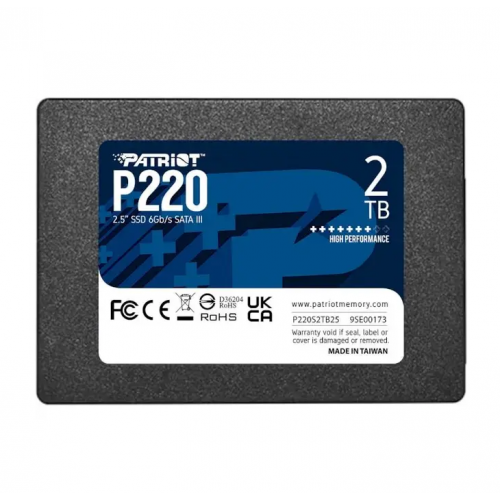 Накопичувач SSD Patriot P220 2TB 2.5" 7mm SATAIII