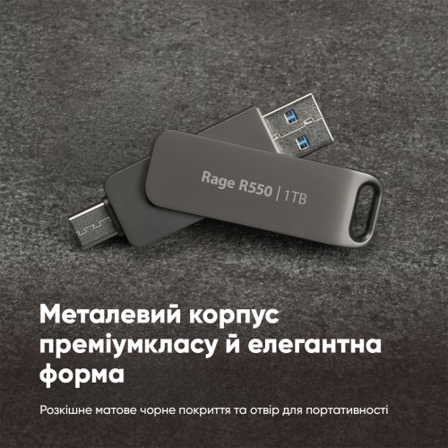 Флеш-накопичувач Patriot USB 3.2 Gen 1 Rage R550 128GB Type-A+C