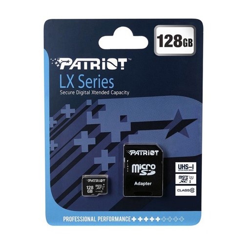Карта пам'яті microSDXC (UHS-1) Patriot LX Series 128Gb class 10 (adapter SD)