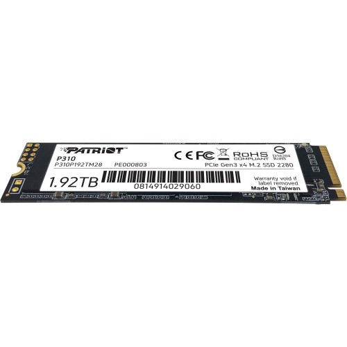 Накопичувач SSD M.2 Patriot P310 1920GB NVMe 2280 PCIe 3.0x4 3D NAND TLC
