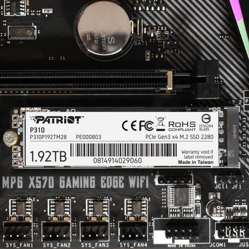 Накопичувач SSD M.2 Patriot P310 1920GB NVMe 2280 PCIe 3.0x4 3D NAND TLC