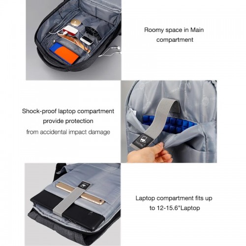 Рюкзак Tigernu T-B3237U 16" Grey
