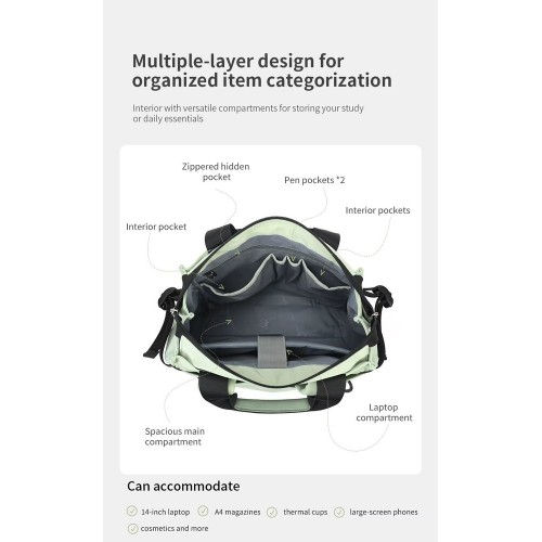 Рюкзак Tigernu T-S8651 14" Зелёный