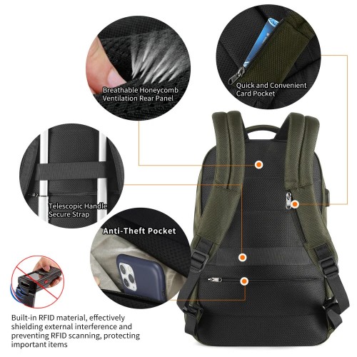 Рюкзак Tigernu T-B3906B 15.6" Army Green