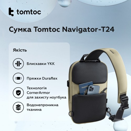 Сумка Tomtoc Navigator-T24 Sling Bag Gray 14 Inch/7L (T24M1G3)