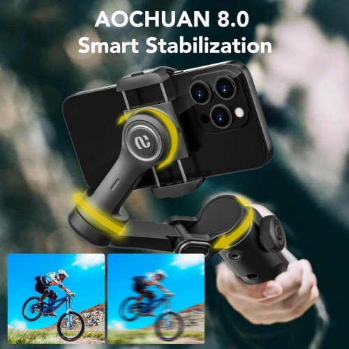 Триосьовий стабілізатор AOCHUAN Professional Gimbal Stabilizer for Smartphone Smart X2 Чорний