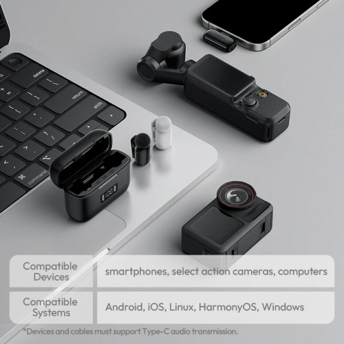 Бездротова мікрофонна система Ulanzi A200 Mini Mic dual-mic (Type-C) Black