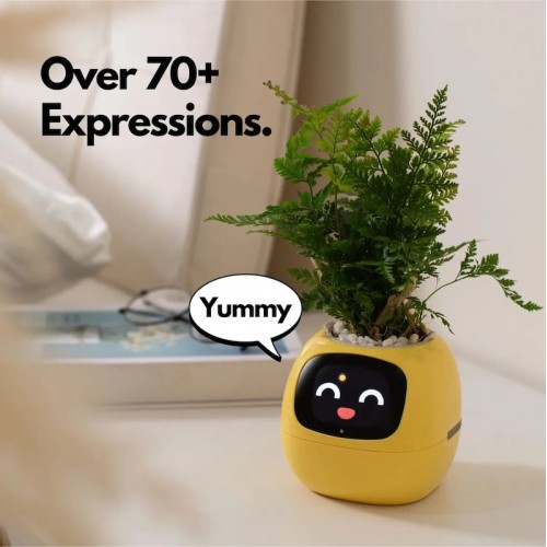 Інтерактивний розумний горщик для рослин Ivy Smart Planter Tuya AI, Pink