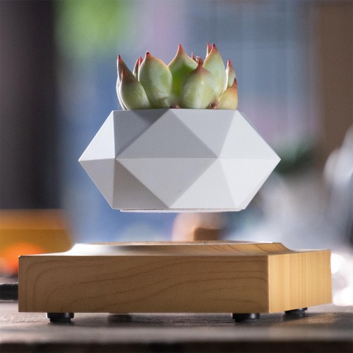 Магнітний левітаційний горщик для рослин HCNT Magnetic Levitating Pot M10-FP Wood Grain