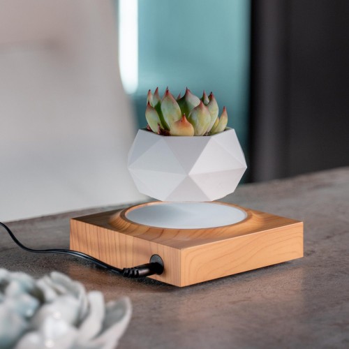 Магнітний левітаційний горщик для рослин HCNT Magnetic Levitating Pot M10-FP Wood Grain