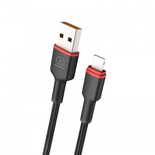 Кабель WUW-X203 USB Lightning 2,4А черный