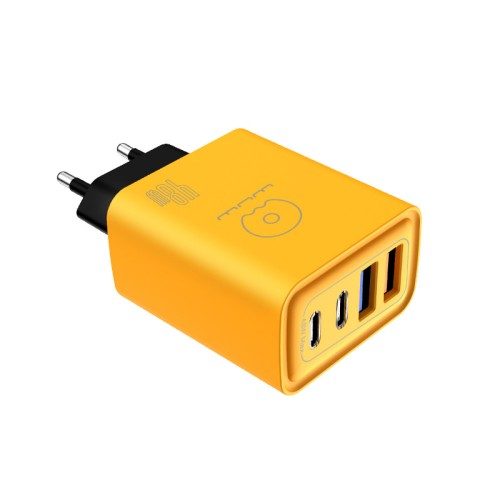 Мережевий зарядний пристрій WUW-C212 48W Charger 2 USB C + 2 USB C yellow