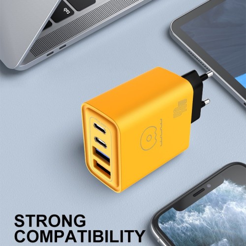 Мережевий зарядний пристрій WUW-C212 48W Charger 2 USB C + 2 USB C yellow